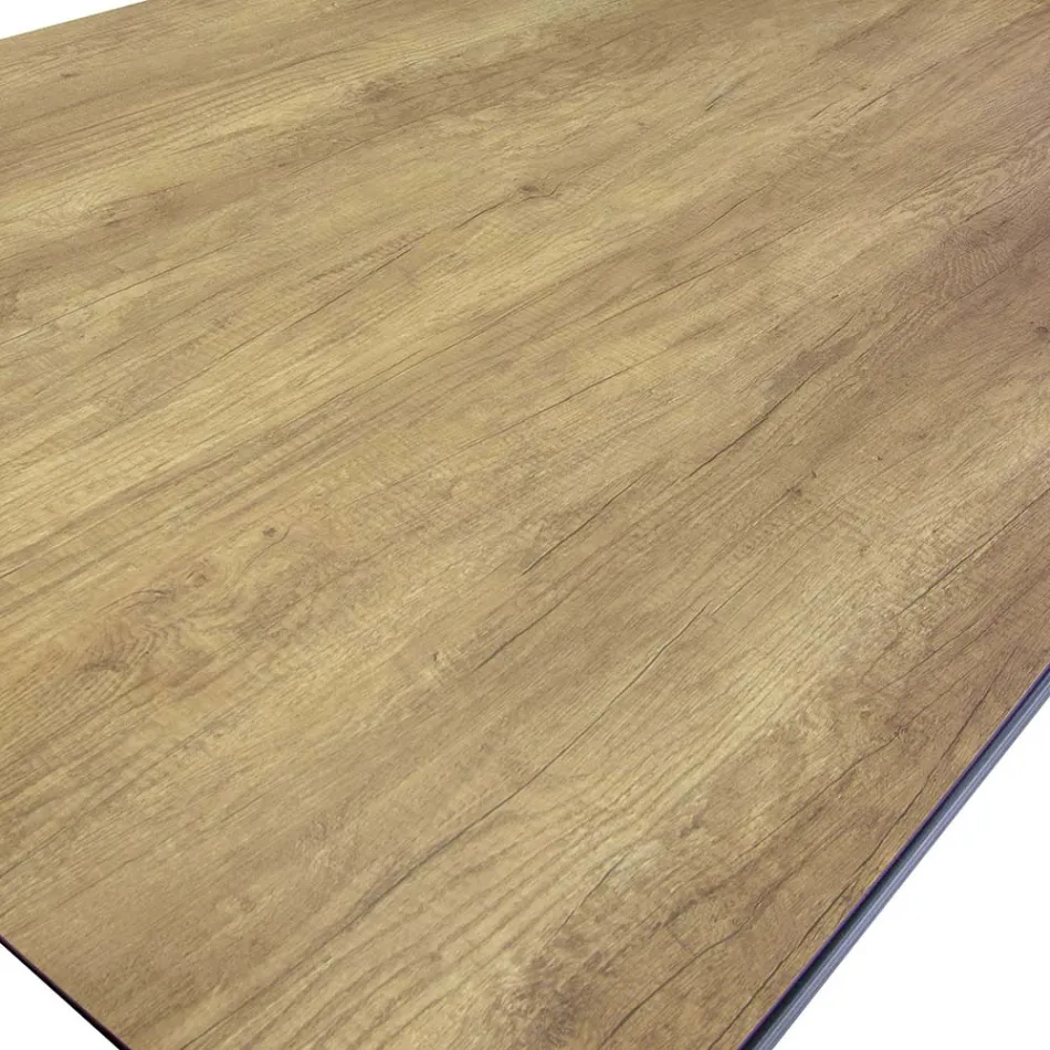 Uitschuifbare tafel 240 cm in aluminium met HPL bovenblad - Righello Viadurini