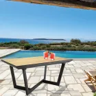 Uitschuifbare tafel 240 cm in aluminium met HPL blad - Righello Viadurini