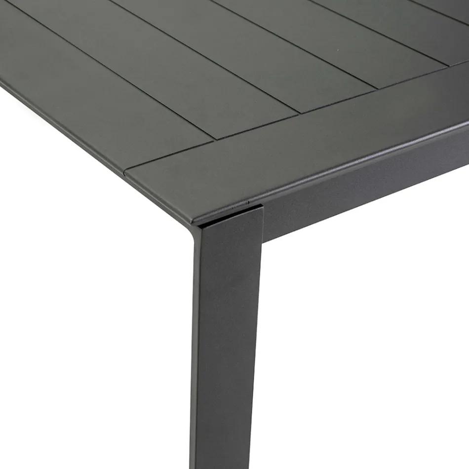 Uitschuifbare tafel 240 cm in aluminium met verschillende afwerkingen - Notebook Viadurini