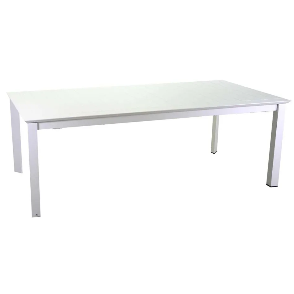Uitschuifbare tafel 240 cm in aluminium met verschillende afwerkingen - Notebook Viadurini