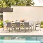 Uitschuifbare tafel tot 240 cm in gepoedercoat aluminium - verf Viadurini