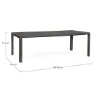 Uitschuifbare tafel tot 240 cm in gepoedercoat aluminium - verf Viadurini