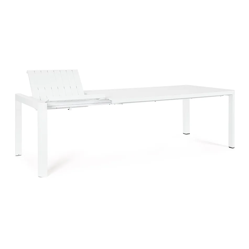 Uitschuifbare tafel tot 240 cm in gepoedercoat aluminium - verf Viadurini