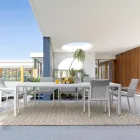 Uitschuifbare tafel tot 240 cm in gepoedercoat aluminium - verf Viadurini