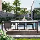 Uitschuifbare tafel tot 240 cm in gepoedercoat aluminium - verf Viadurini