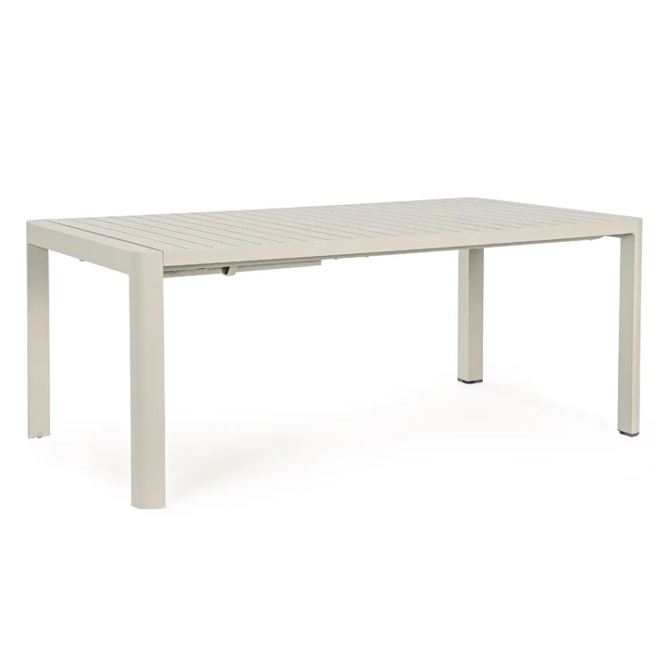 Uitschuifbare tafel tot 240 cm in gepoedercoat aluminium - verf Viadurini