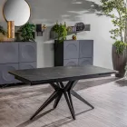 Uitschuifbare tafel tot 240 cm in keramiek en metalen onderstel - Boeket Viadurini