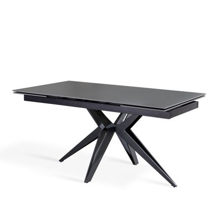 Uitschuifbare tafel tot 240 cm in keramiek en metalen onderstel - Boeket Viadurini
