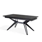 Uitschuifbare tafel tot 240 cm in keramiek en metaal - Boeket Viadurini