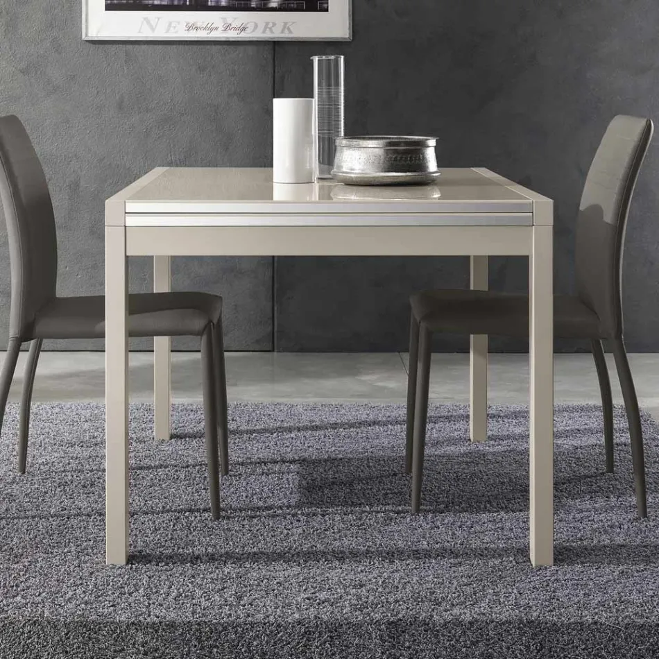 Uitschuifbare tafel tot 240 cm in gelakt houtdesign Made in Italy - Jacobs Viadurini