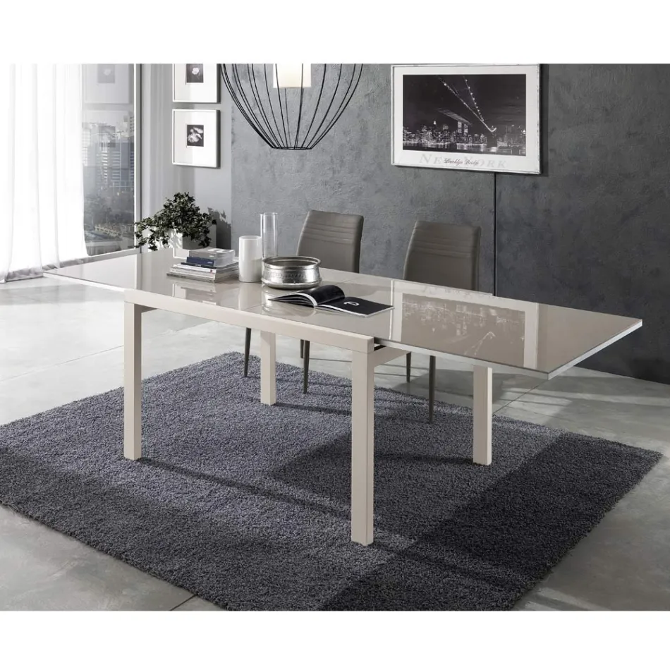 Uitschuifbare tafel tot 240 cm in gelakt houtdesign Made in Italy - Jacobs Viadurini
