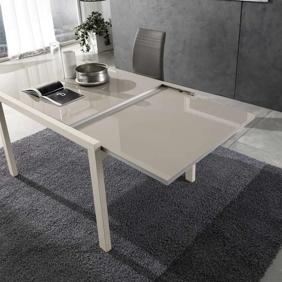 Uitschuifbare tafel tot 240 cm in gelakt houtdesign Made in Italy - Jacobs Viadurini