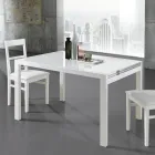 Uitschuifbare tafel tot 240 cm in gelakt houtdesign Made in Italy - Jacobs Viadurini