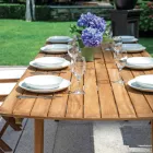 Uitschuifbare tafel tot 240 cm voor de tuin Gemaakt van acaciahout - Sereno Viadurini