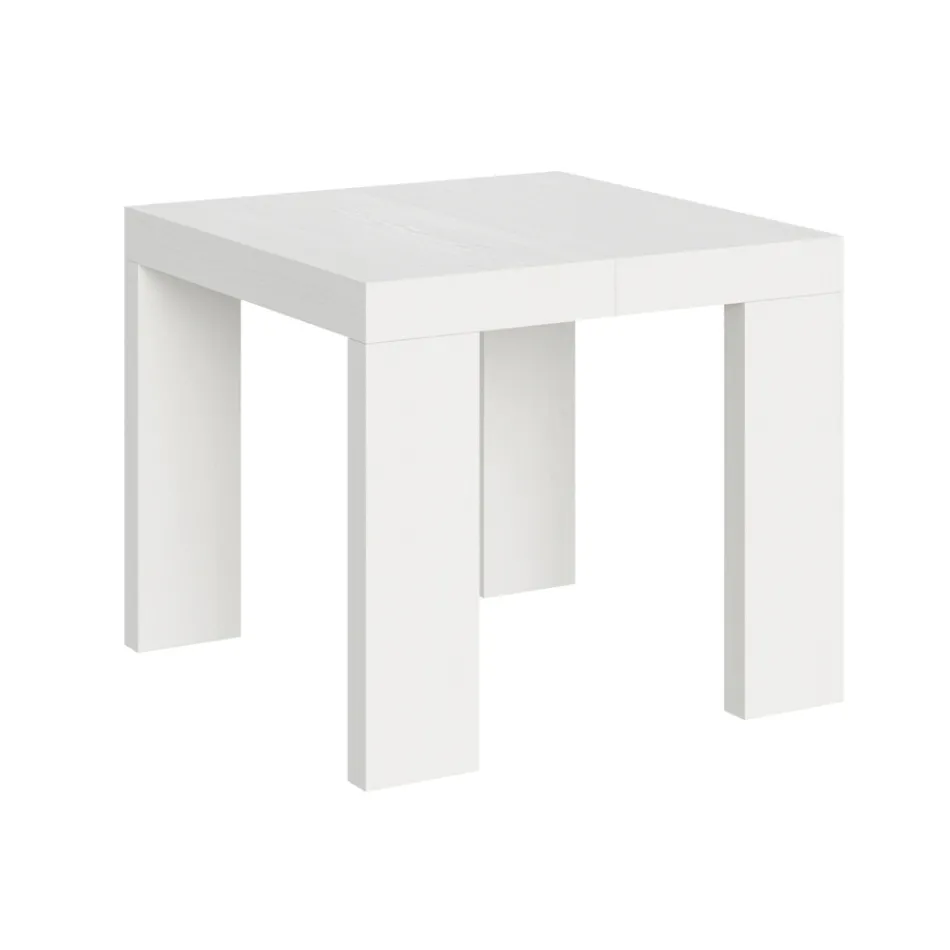 Uitschuifbare tafel tot 246 cm in houten microdeeltjes gemaakt in Italië - Boom Viadurini