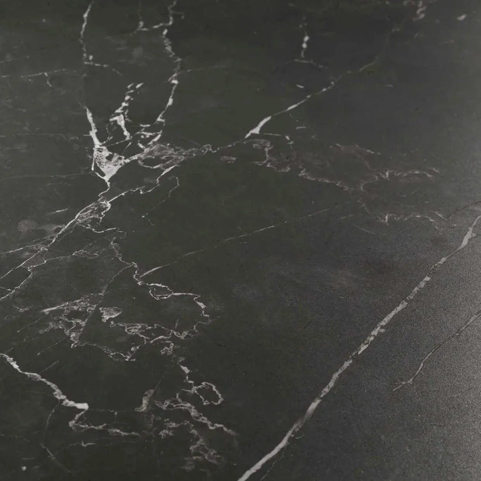 Uitschuifbare tafel 260 cm in metaal en kunststeen - Onderwater Viadurini