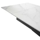 Uitschuifbare tafel 260 cm in metaal en kunststeen - Onderwater Viadurini