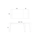 Uitschuifbare tafel tot 265 cm in Canaletto walnoothout Made in Italy - Orchidea Viadurini