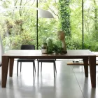 Uitschuifbare tafel tot 265 cm in Canaletto walnoothout Made in Italy - Orchidea Viadurini