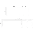 Uitschuifbare tafel tot 265 cm in Canaletto walnoothout Made in Italy - Orchidea Viadurini