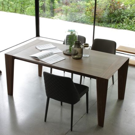 Uitschuifbare tafel tot 265 cm in Canaletto walnoothout Made in Italy - Orchidea Viadurini