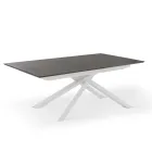 Uitschuifbare tafel tot 270 cm met HPL blad en aluminium onderstel - Zoeken Viadurini
