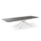Uitschuifbare tafel tot 270 cm met HPL blad en aluminium onderstel - Zoeken Viadurini