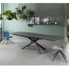 Uitschuifbare tafel tot 270 cm met HPL blad en aluminium onderstel - Zoeken Viadurini