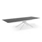 Uitschuifbare tafel tot 270 cm met HPL blad en aluminium onderstel - Zoeken Viadurini