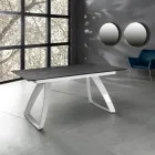 Uitschuifbare tafel tot 270 cm met HPL blad en aluminium onderstel - Villongo Viadurini