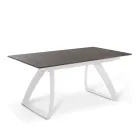 Uitschuifbare tafel tot 270 cm met HPL blad en aluminium onderstel - Villongo Viadurini