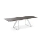 Uitschuifbare tafel tot 270 cm met HPL blad en aluminium onderstel - Villongo Viadurini