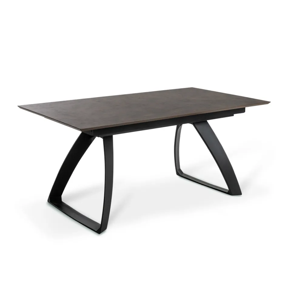 Uitschuifbare tafel tot 270 cm met HPL blad en aluminium onderstel - Villongo Viadurini