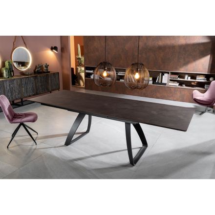 Uitschuifbare tafel tot 270 cm met HPL blad en aluminium onderstel - Villongo Viadurini