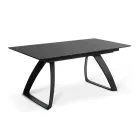 Uitschuifbare tafel tot 270 cm met HPL blad en aluminium onderstel - Villongo Viadurini