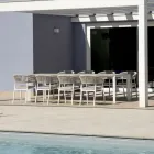 Uitschuifbare tafel tot 276 cm met houtlook aluminium - Ovara Viadurini