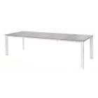 Uitschuifbare tafel tot 276 cm met houtlook aluminium - Ovara Viadurini