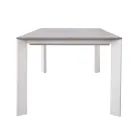 Uitschuifbare tafel tot 276 cm met houtlook aluminium - Ovara Viadurini