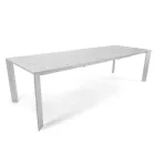 Uitschuifbare tafel 281 cm in aluminium met lattenbodem - Specifiek Viadurini