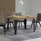 Uitschuifbare tafel tot 284 cm in verschillende maten en afwerkingen Made in Italy - Strand Viadurini