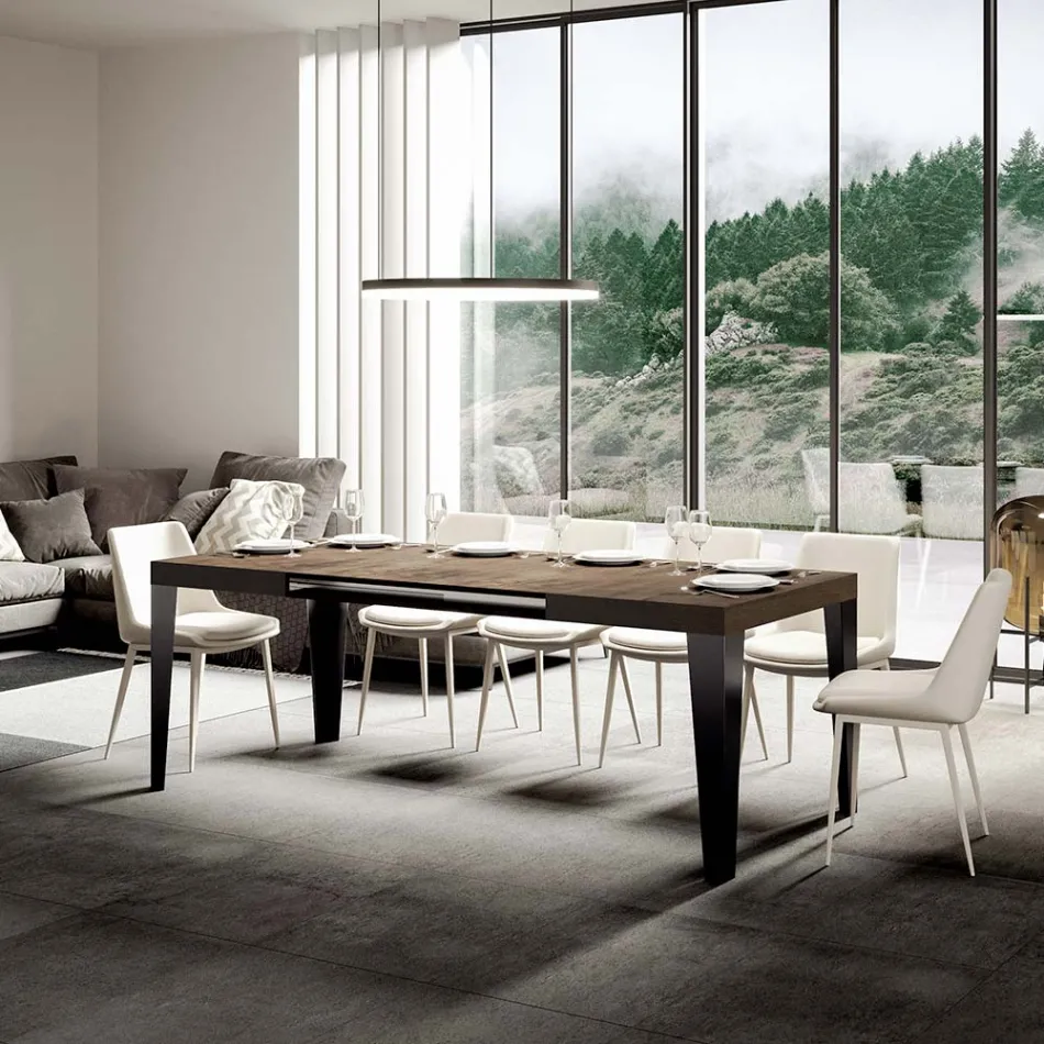 Uitschuifbare tafel tot 284 cm in verschillende maten en afwerkingen Made in Italy - Strand Viadurini