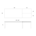 Uitschuifbare tafel tot 298 cm in keramiek en metaal Made in Italy - Tulp Viadurini