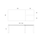 Uitschuifbare tafel tot 298 cm in keramiek en metaal Made in Italy - Tulp Viadurini