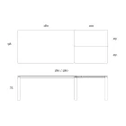 Uitschuifbare tafel tot 298 cm in keramiek en metaal Made in Italy - Tulp Viadurini