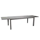 Uitschuifbare tafel 300 cm in aluminium met HPL inzet - Righello Viadurini