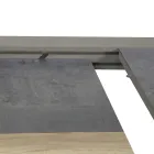 Uitschuifbare tafel 300 cm in aluminium met HPL inzet - Righello Viadurini