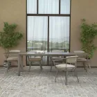 Uitschuifbare tafel 300 cm in aluminium met HPL inzet - Righello Viadurini