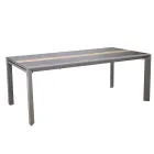 Uitschuifbare tafel 300 cm in aluminium met HPL inzet - Righello Viadurini