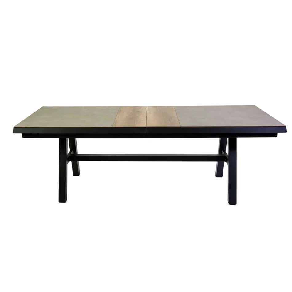 Uitschuifbare tafel 303 cm in aluminium met HPL blad - Righello Viadurini