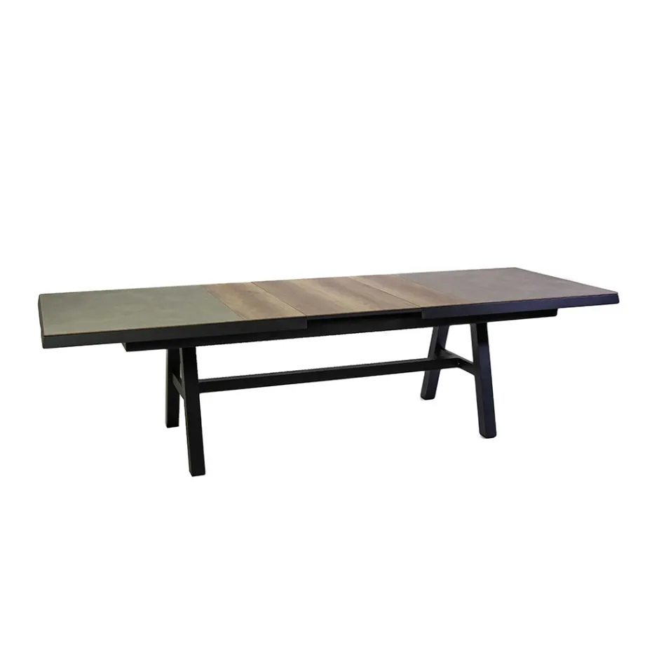 Uitschuifbare tafel 303 cm in aluminium met HPL blad - Righello Viadurini